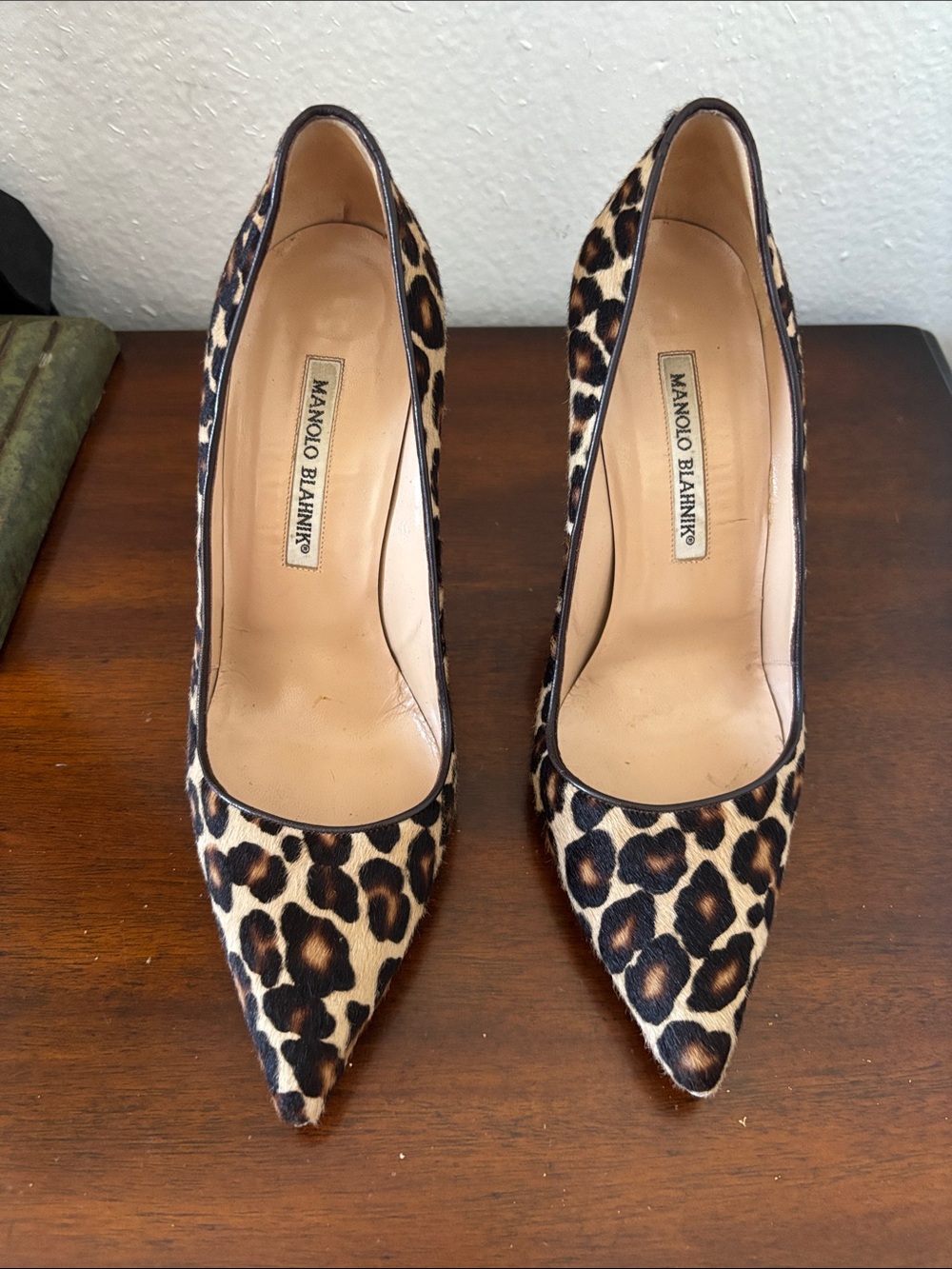 Manolo Blahnik Leopard-Print Pointed Toe Pumps - Brown/Black